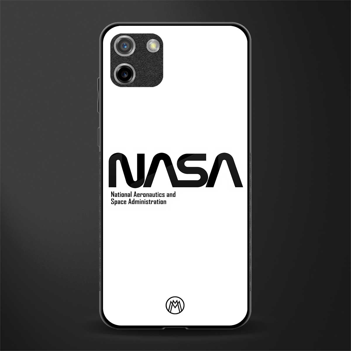 nasa white glass case for realme c11 image