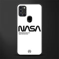 nasa white glass case for samsung galaxy a21s image