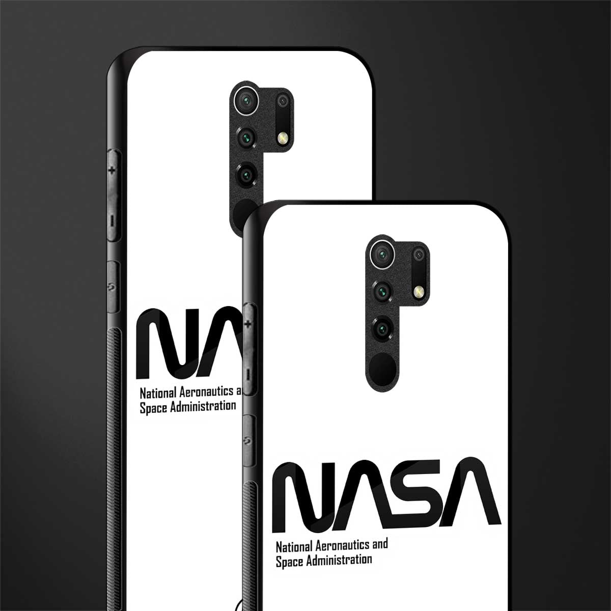 nasa white glass case for poco m2 image-2