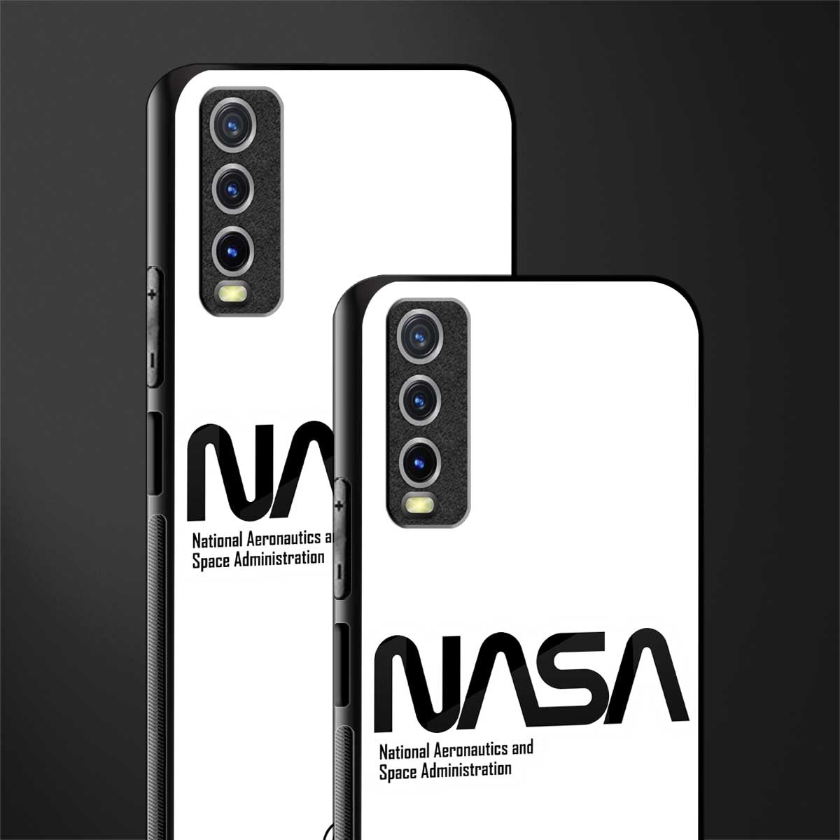 nasa white glass case for vivo y20 image-2