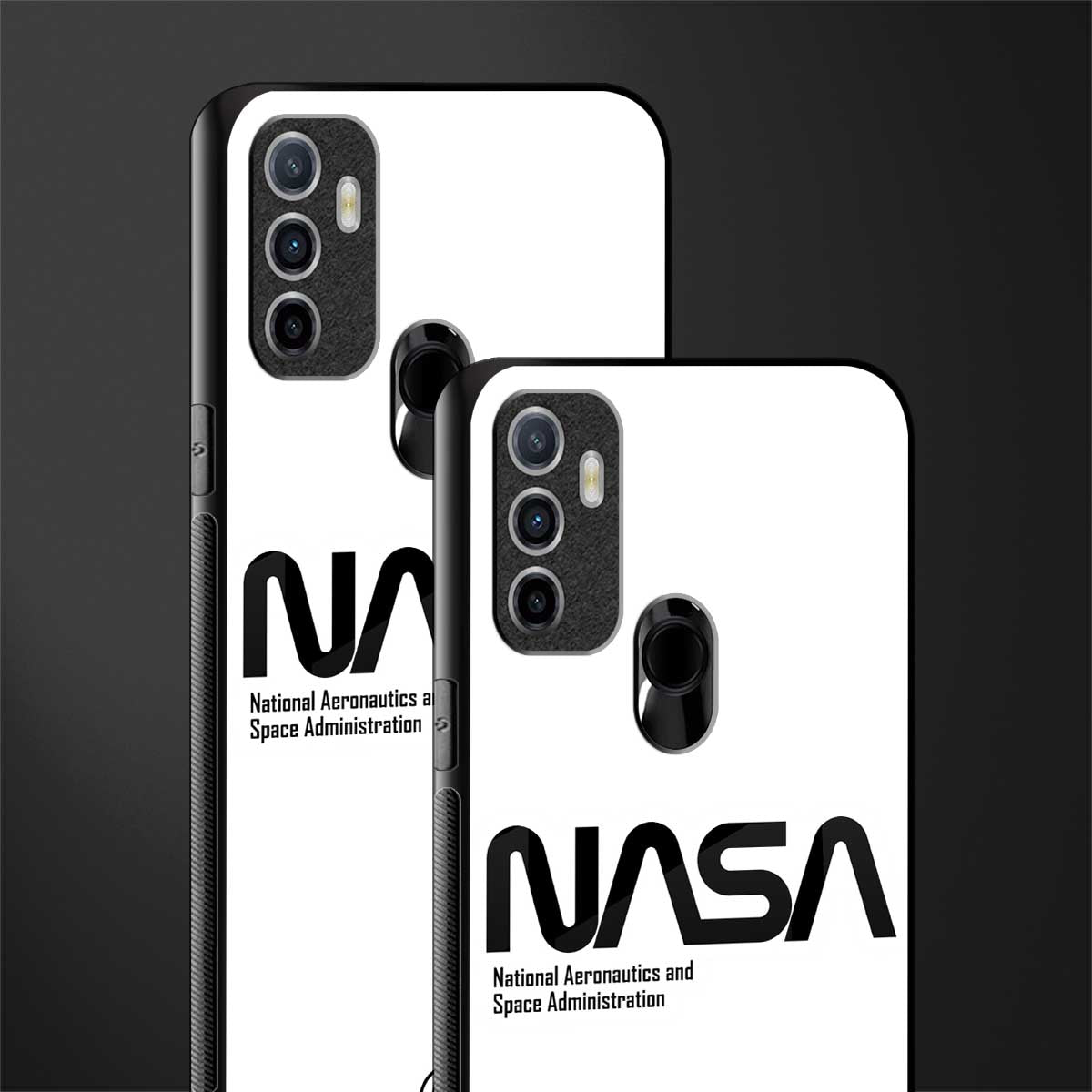 nasa white glass case for oppo a53 image-2