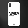nasa white glass case for redmi 9a image