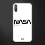 nasa white glass case for redmi 9a image