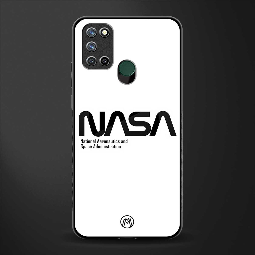 nasa white glass case for realme 7i image