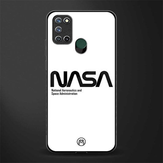 nasa white glass case for realme 7i image