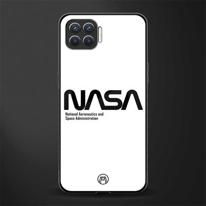 nasa white glass case for oppo f17 image