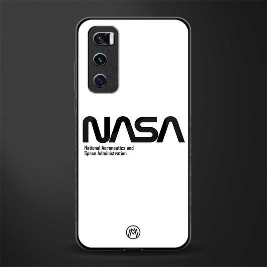 nasa white glass case for vivo v20 se image