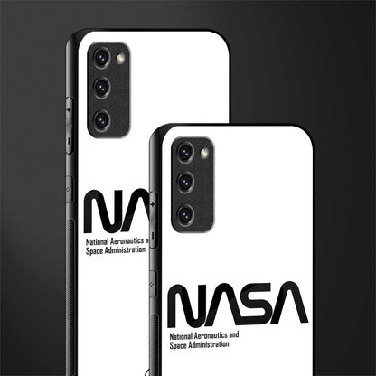 nasa white glass case for samsung galaxy s20 fe image-2