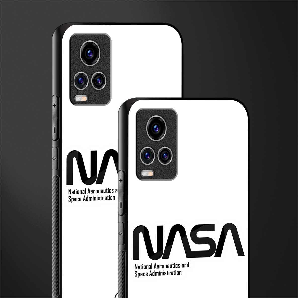 nasa white glass case for vivo v20 pro image-2