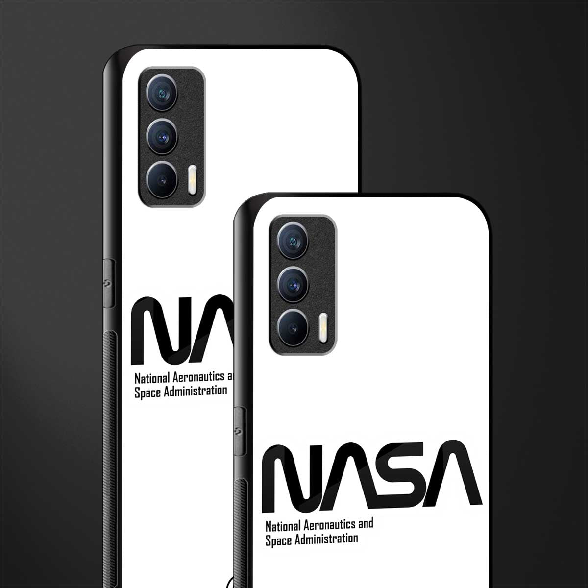 nasa white glass case for realme x7 image-2