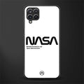 nasa white glass case for samsung galaxy a12 image