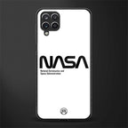 nasa white glass case for samsung galaxy a12 image