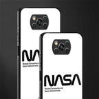 nasa white glass case for poco x3 pro image-2
