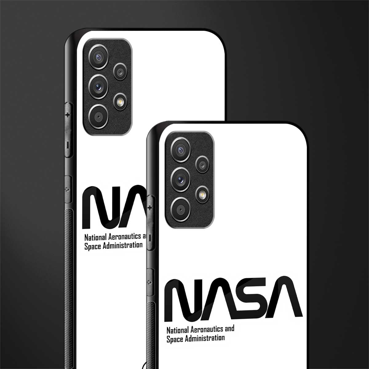 nasa white glass case for samsung galaxy a52 image-2