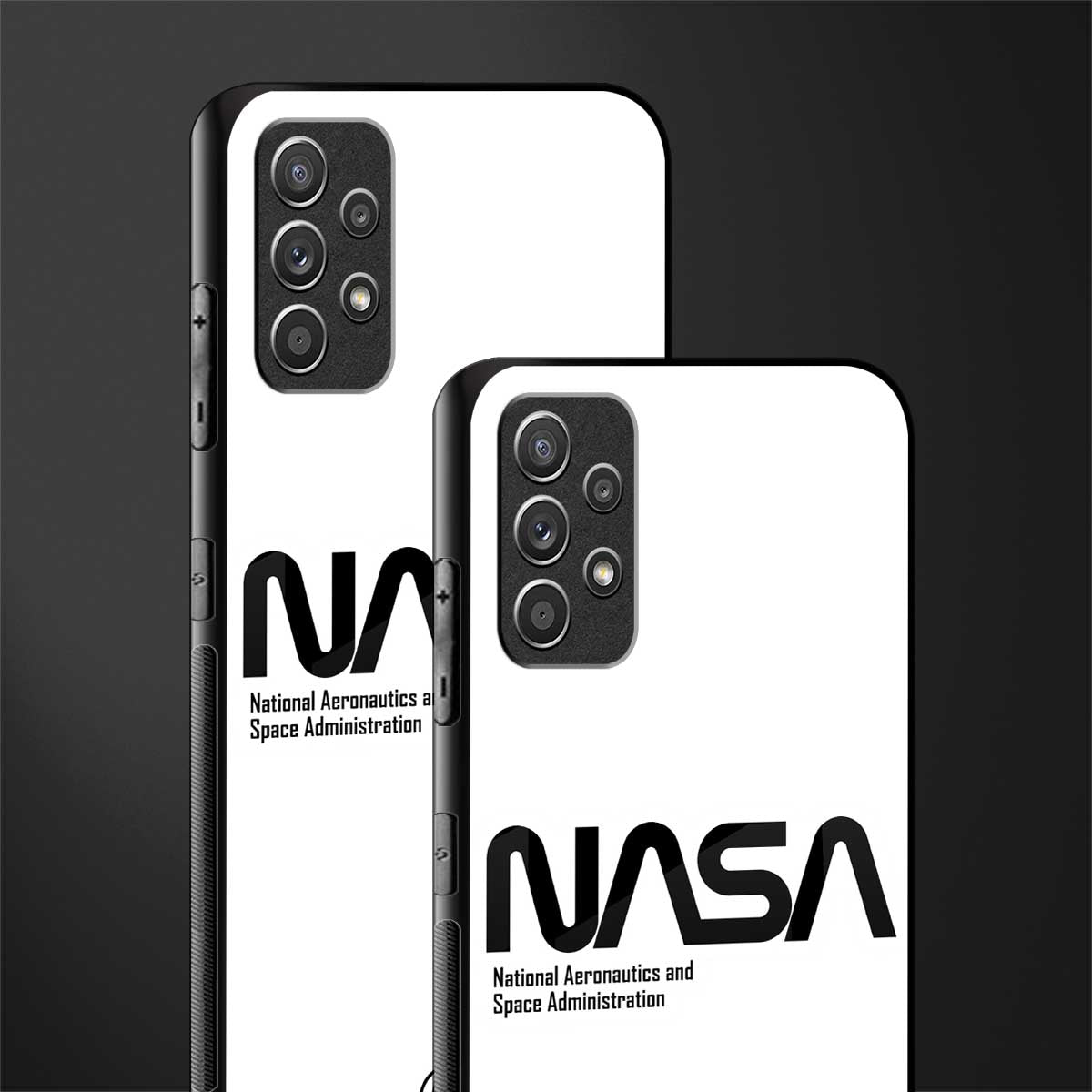 nasa white glass case for samsung galaxy a32 4g image-2