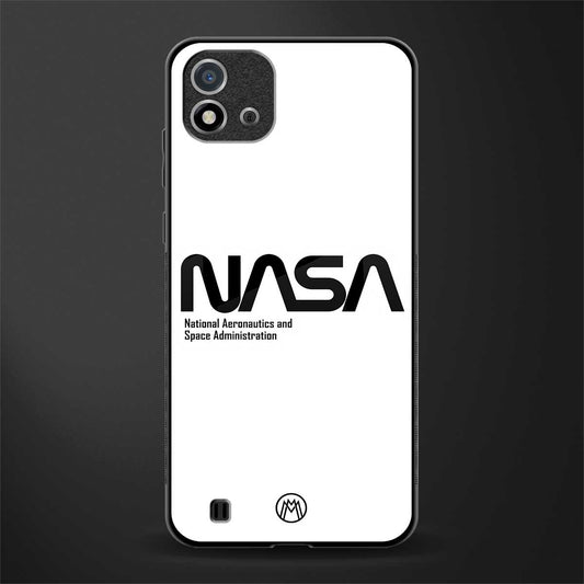 nasa white glass case for realme c20 image