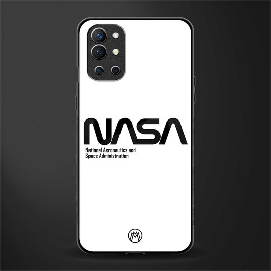 nasa white glass case for oneplus 9r image