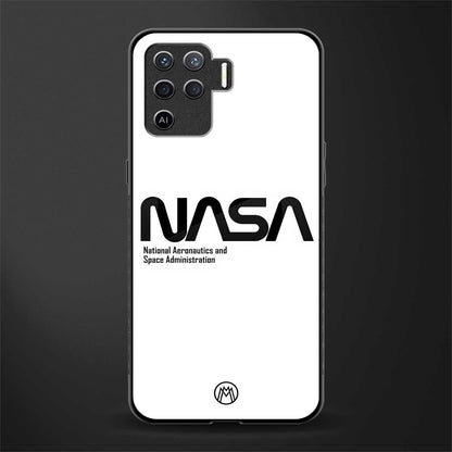 nasa white glass case for oppo f19 pro image