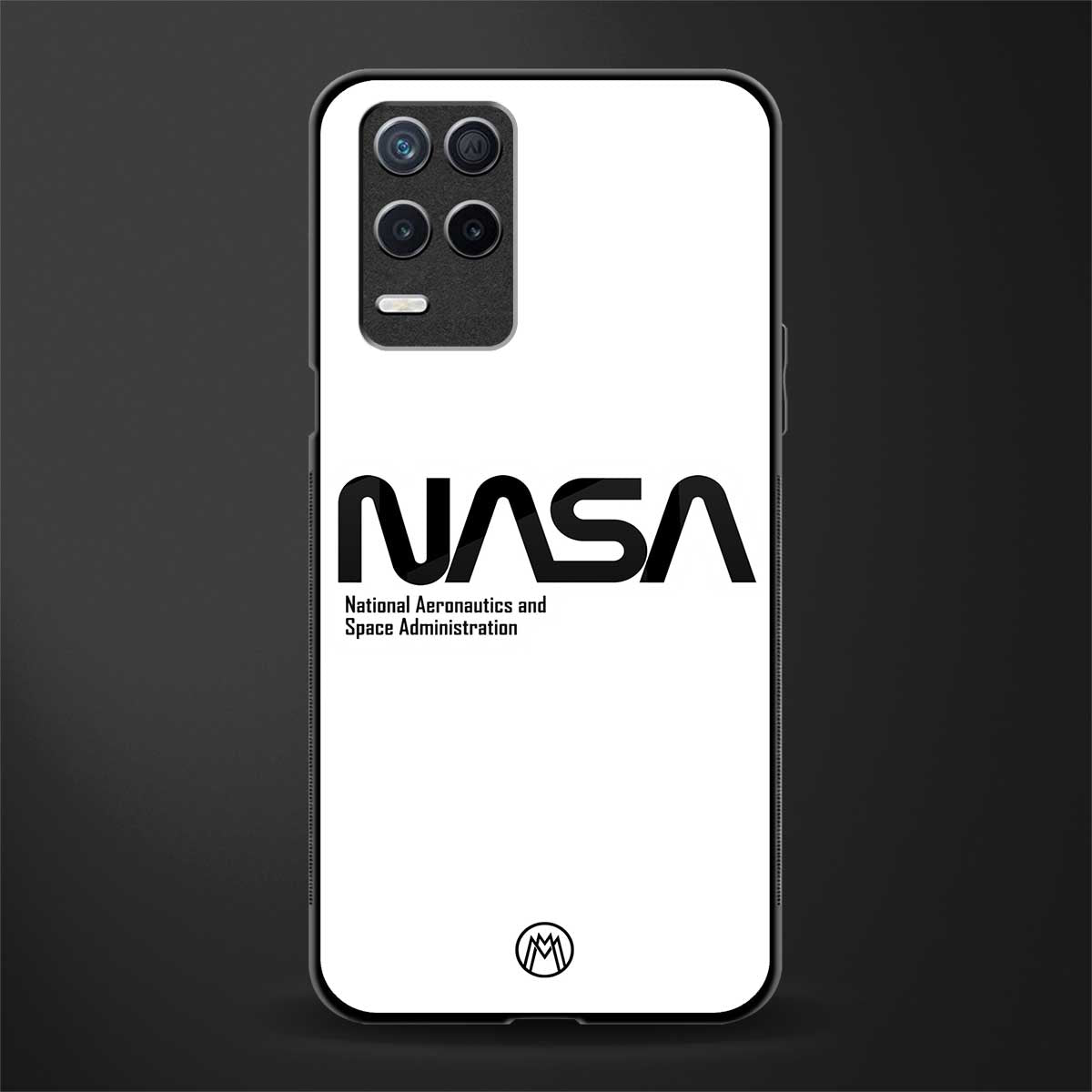 nasa white glass case for realme 8 5g image