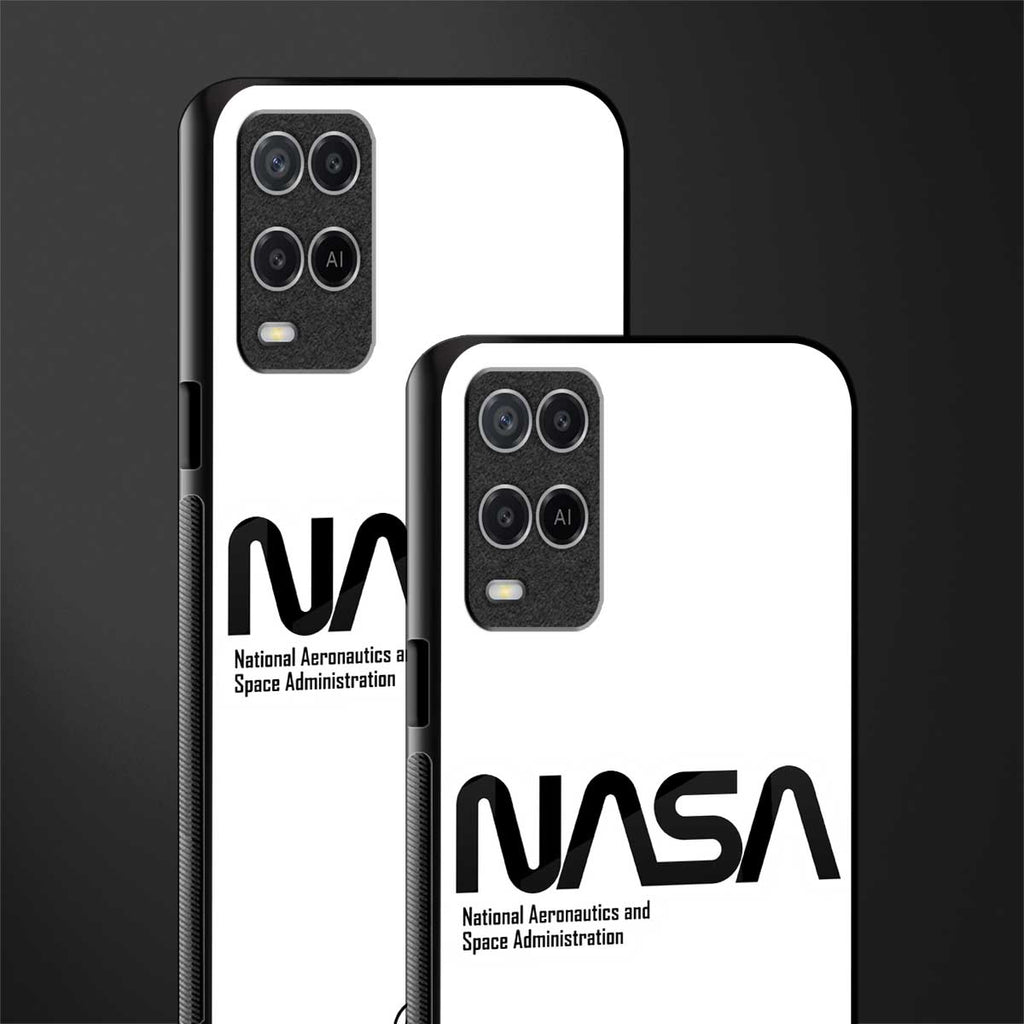 nasa white glass case for oppo a54 image-2
