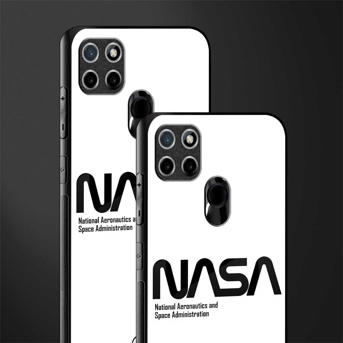 nasa white glass case for realme c21 image-2