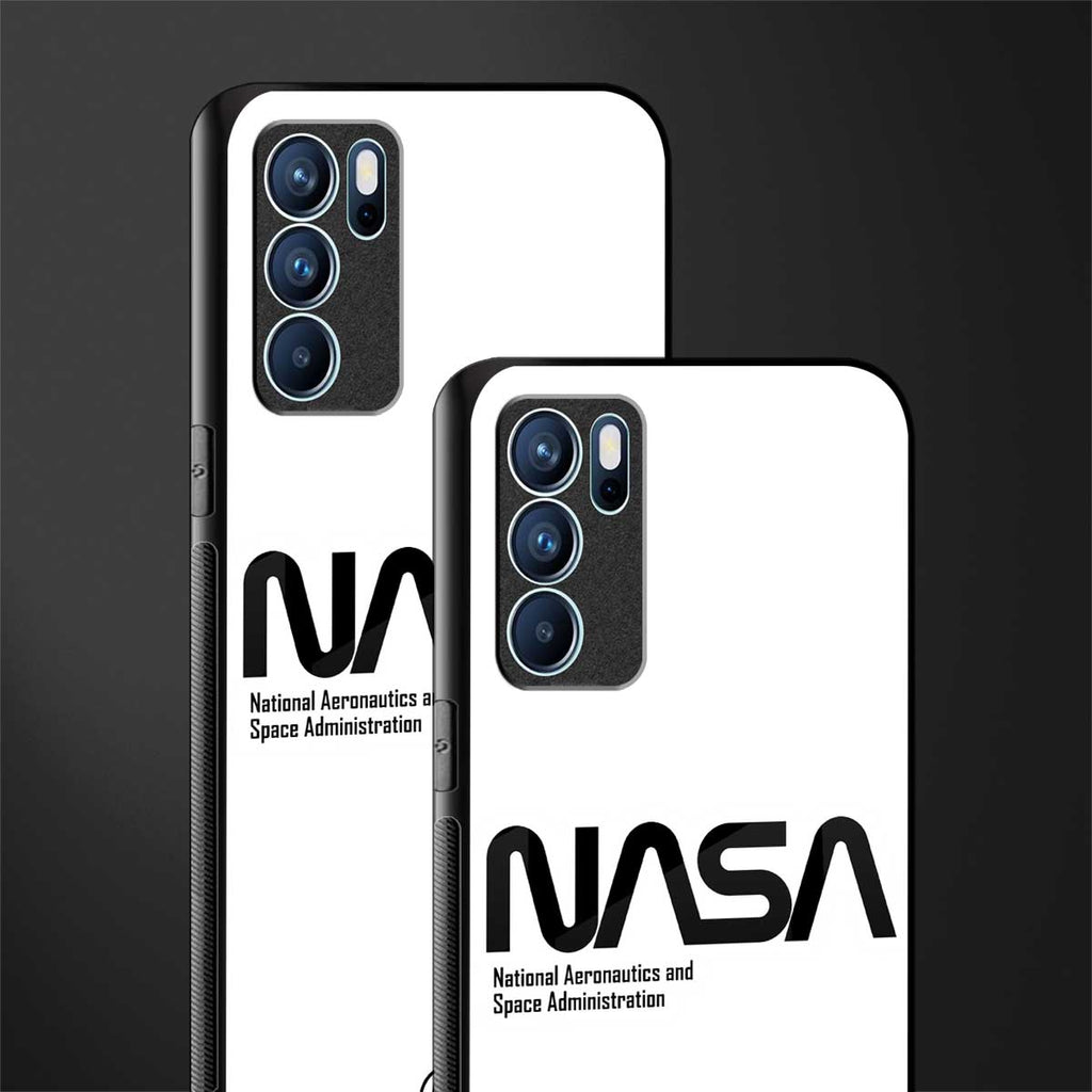nasa white glass case for oppo reno6 pro 5g image-2