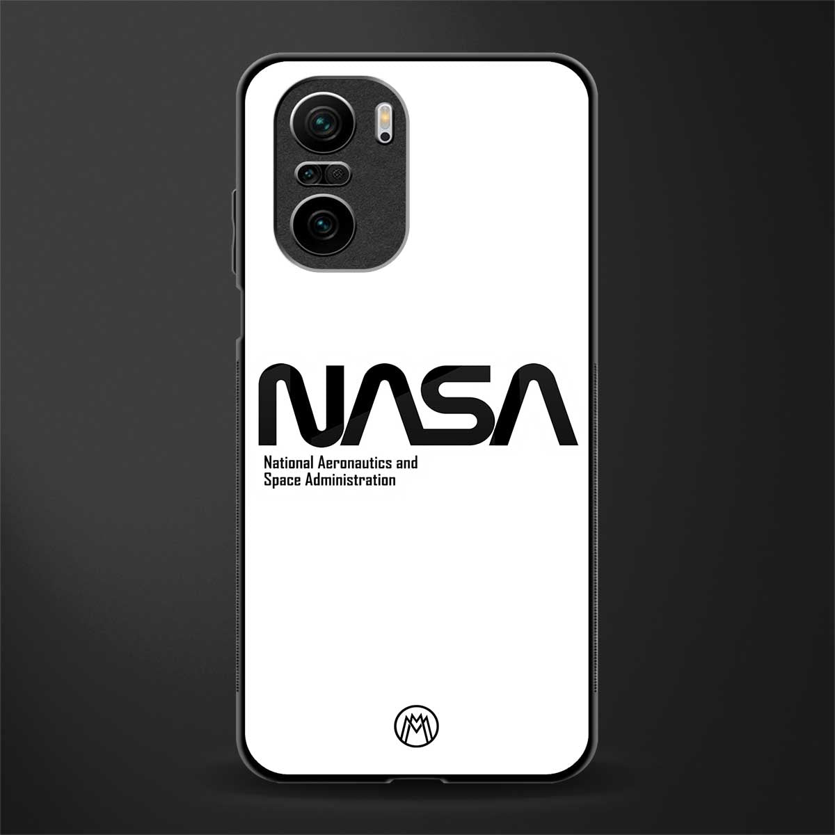 nasa white glass case for mi 11x 5g image