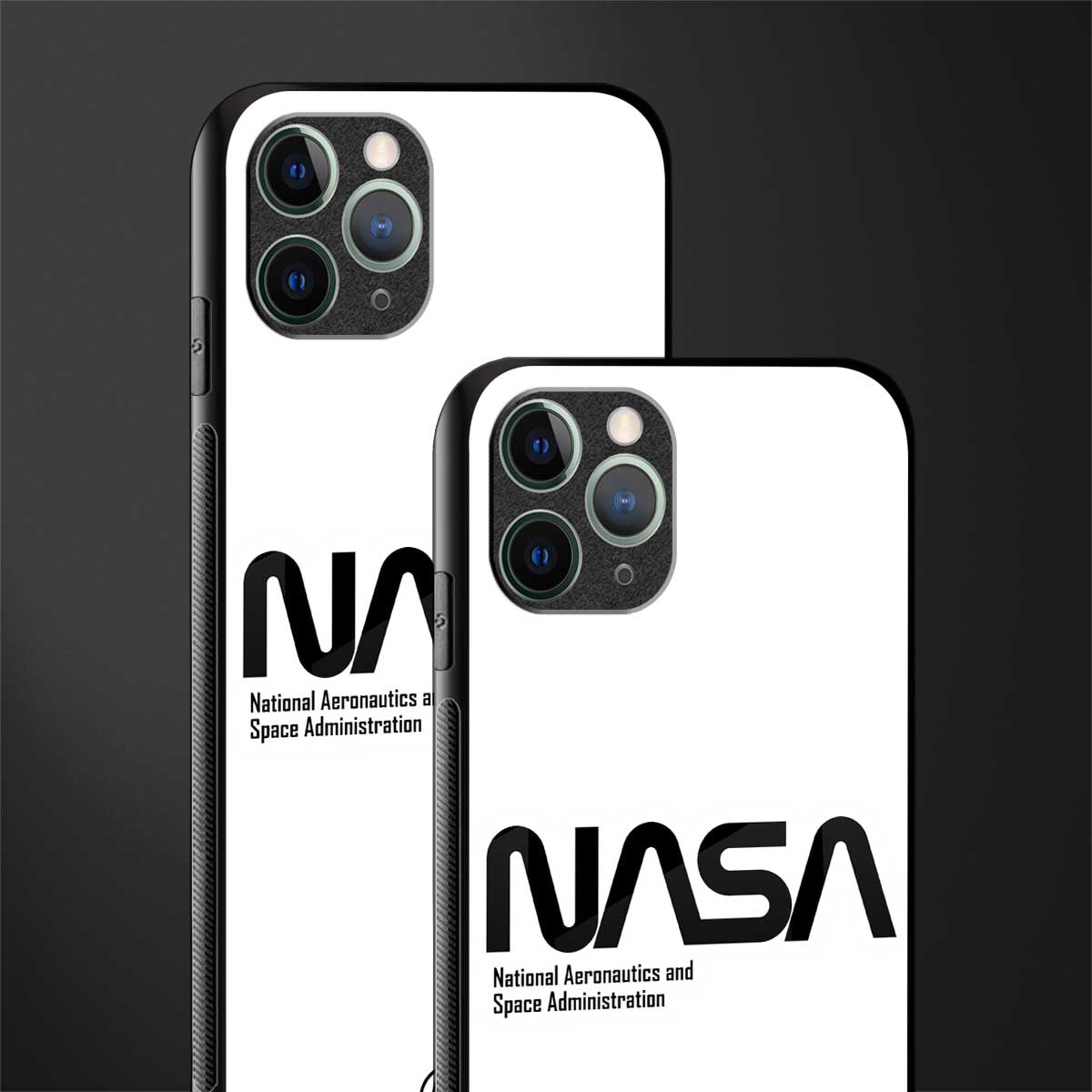 nasa white glass case for iphone 11 pro image-2