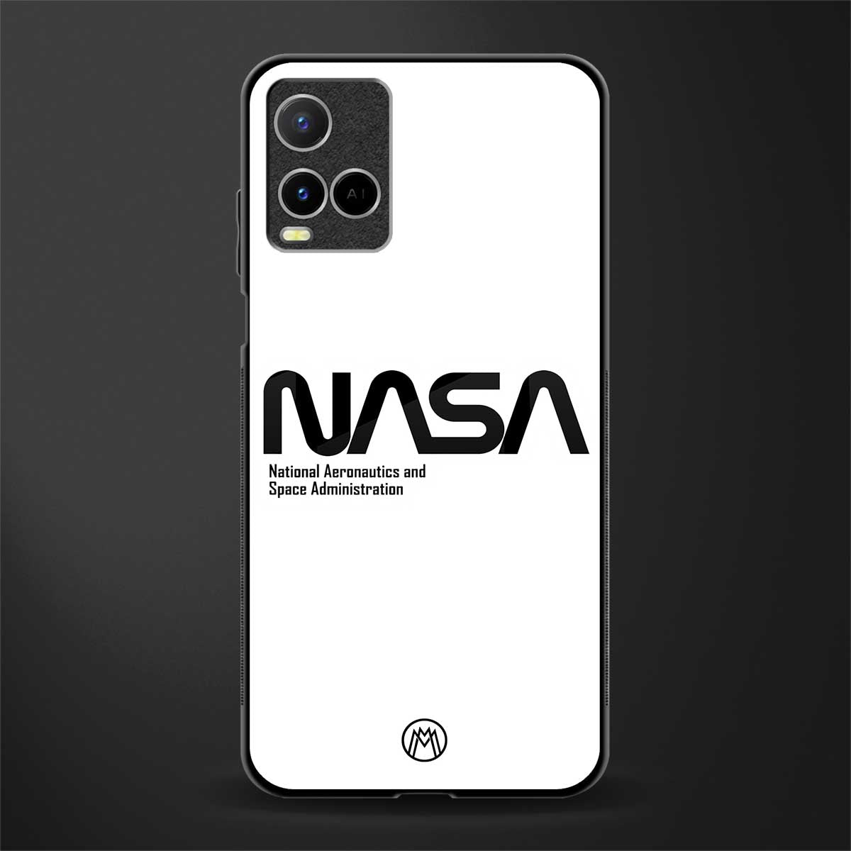 nasa white glass case for vivo y21 image