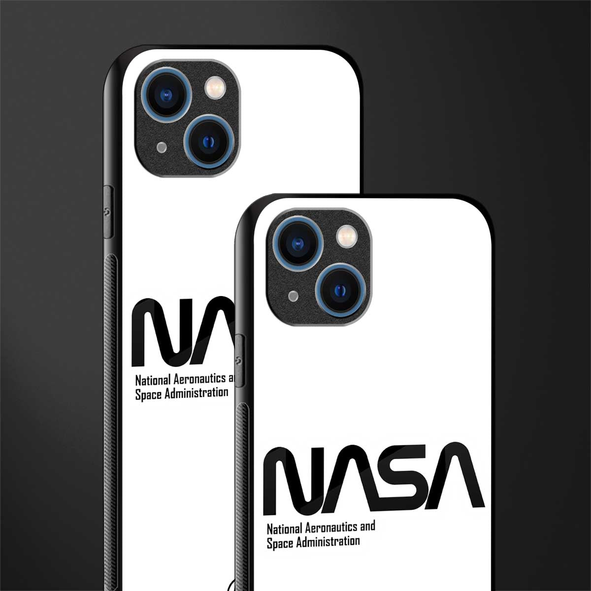 nasa white glass case for iphone 13 image-2