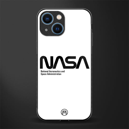 nasa white glass case for iphone 13 mini image