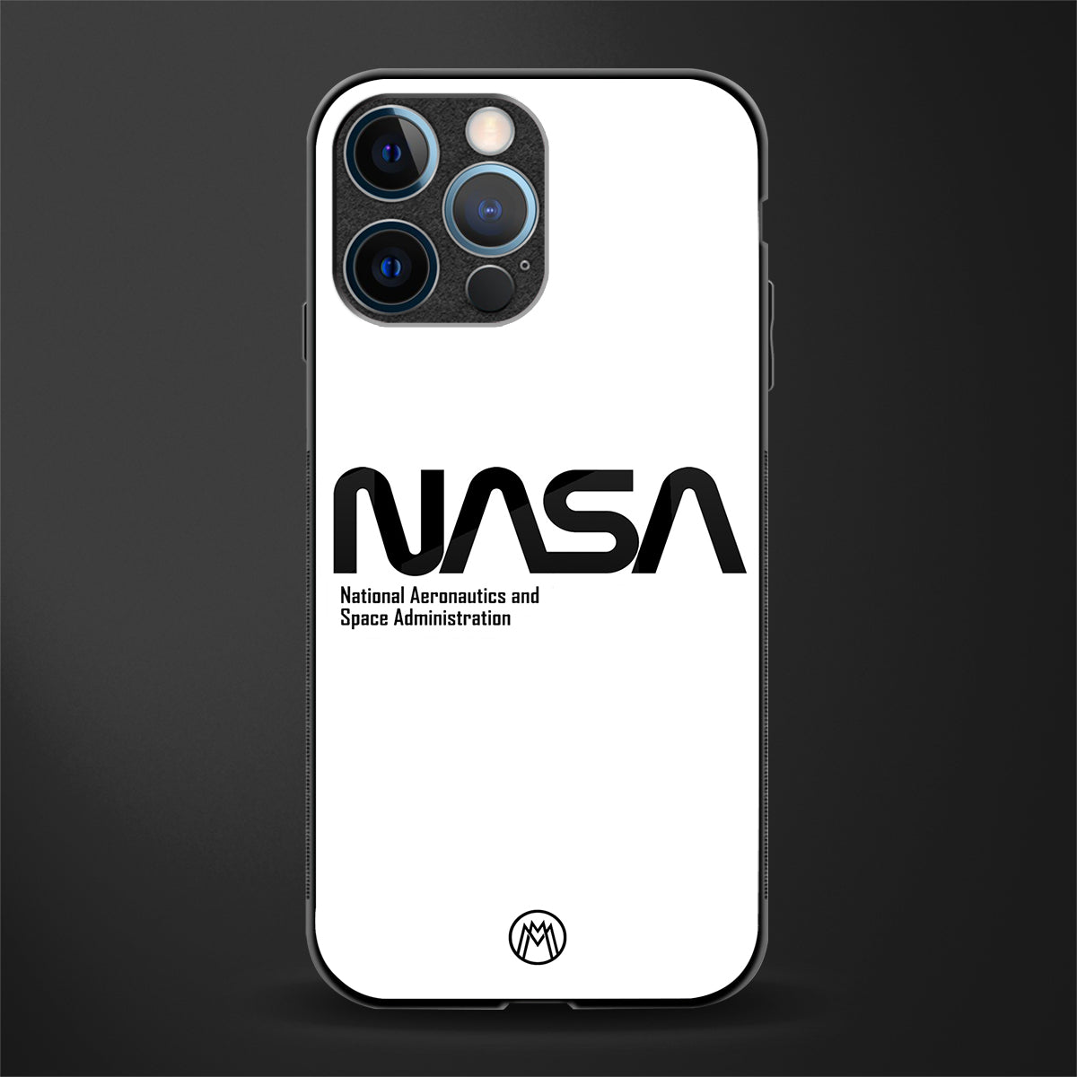 nasa white glass case for iphone 12 pro image