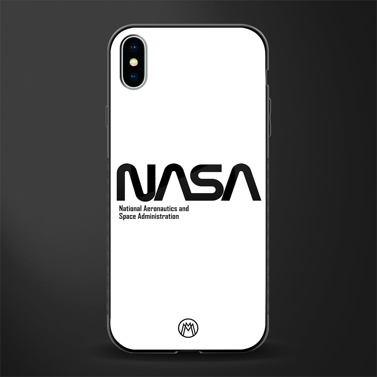 nasa white glass case for iphone xs max image