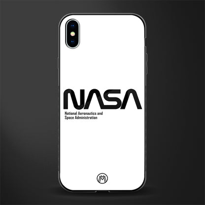 nasa white glass case for iphone xs max image
