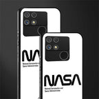 nasa white back phone cover | glass case for realme narzo 50a