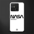 nasa white back phone cover | glass case for realme narzo 50a