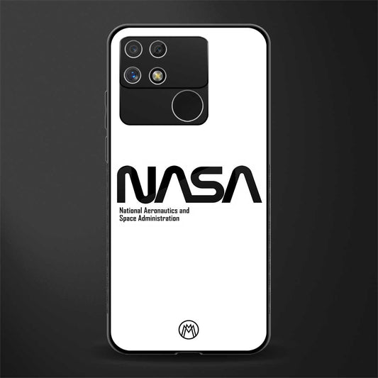 nasa white back phone cover | glass case for realme narzo 50a