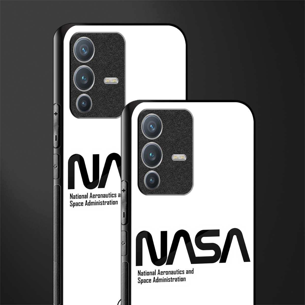 nasa white glass case for vivo v23 pro 5g image-2