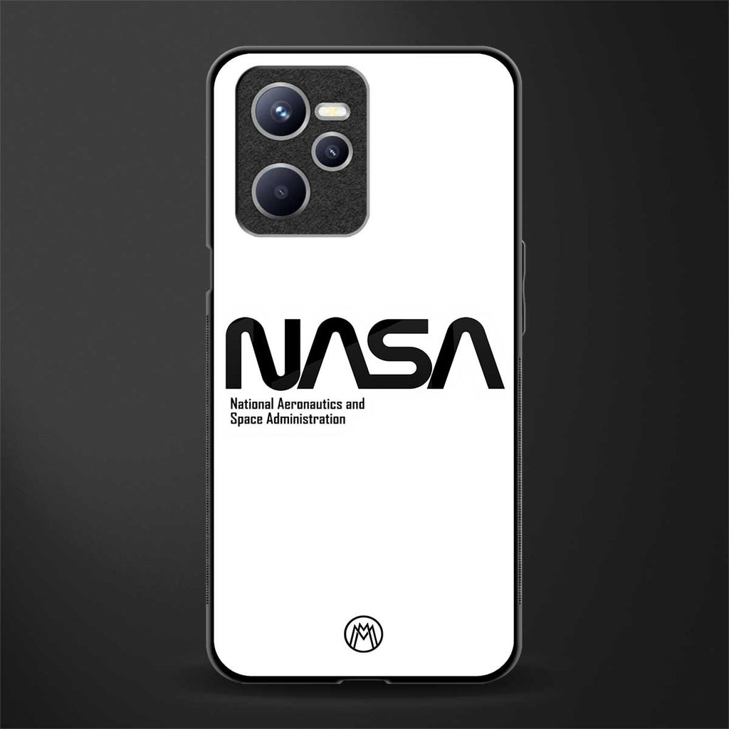 nasa white glass case for realme c35 image