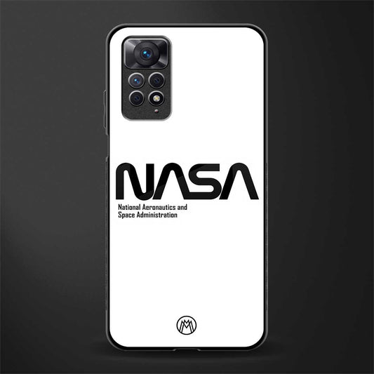 nasa white back phone cover | glass case for redmi note 11 pro plus 4g/5g