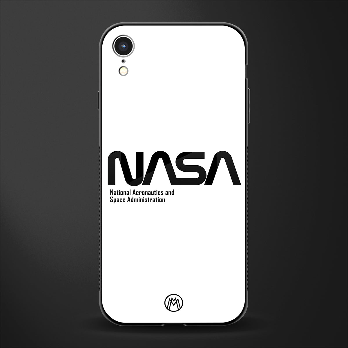 nasa white glass case for iphone xr image