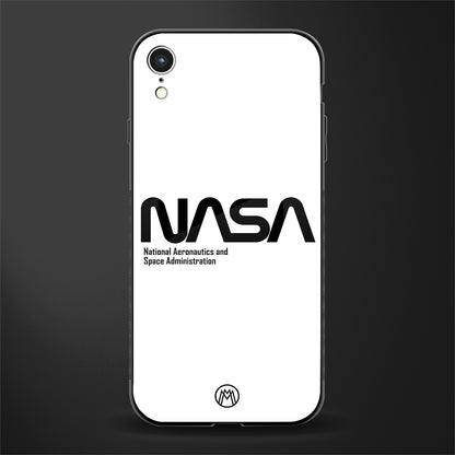 nasa white glass case for iphone xr image