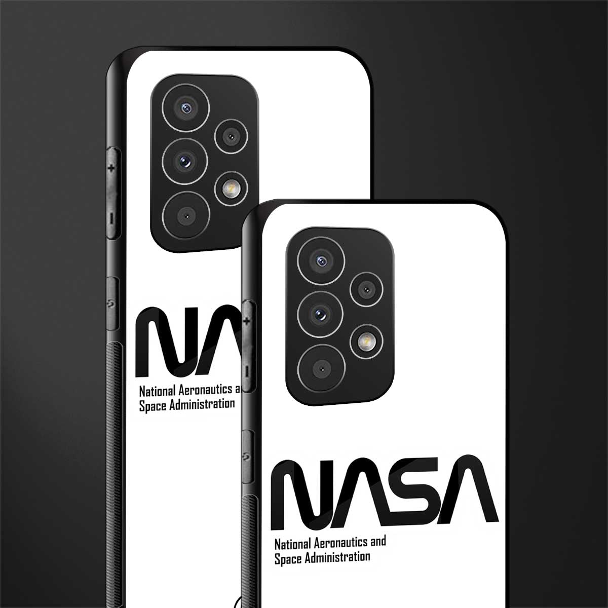 nasa white back phone cover | glass case for samsung galaxy a53 5g