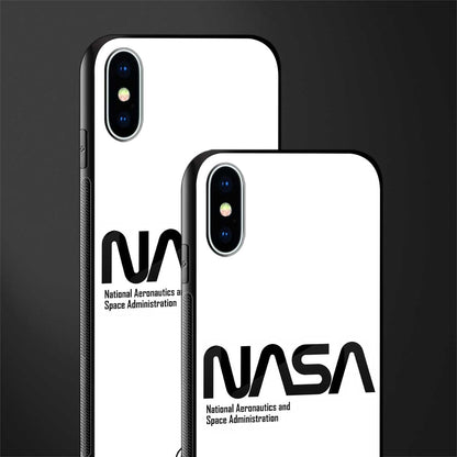 nasa white glass case for iphone x image-2