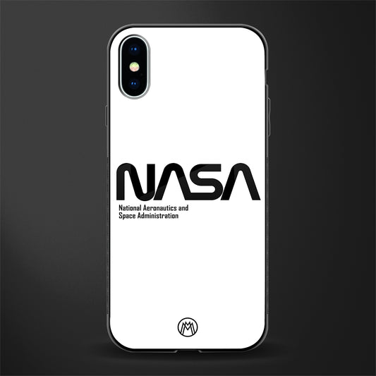 nasa white glass case for iphone xs image