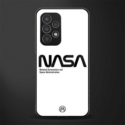 nasa white back phone cover | glass case for samsung galaxy a73 5g
