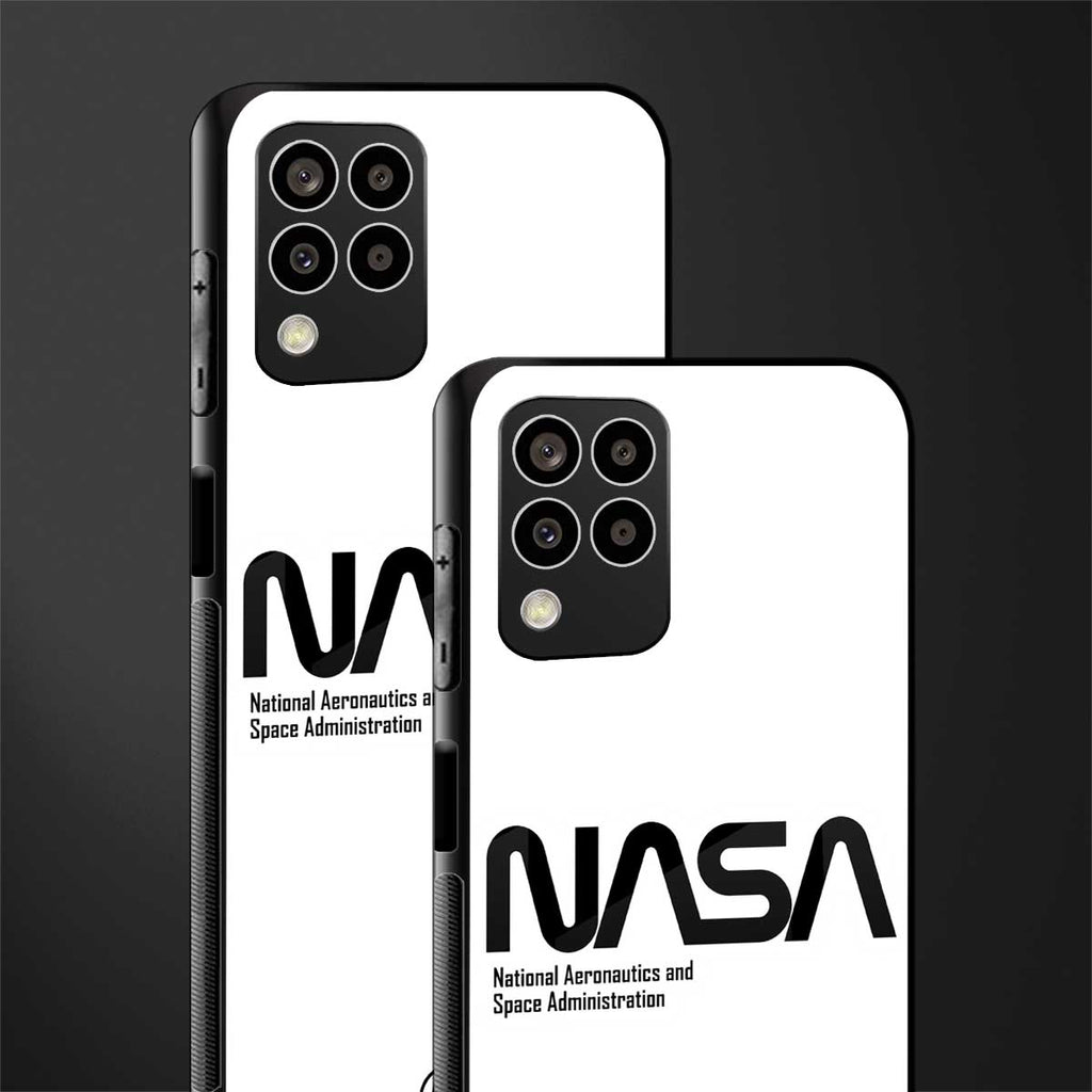 nasa white back phone cover | glass case for samsung galaxy m33 5g