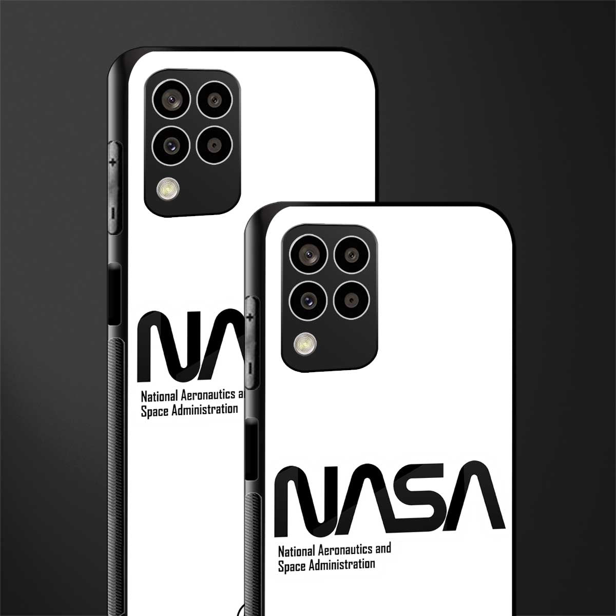 nasa white back phone cover | glass case for samsung galaxy m33 5g
