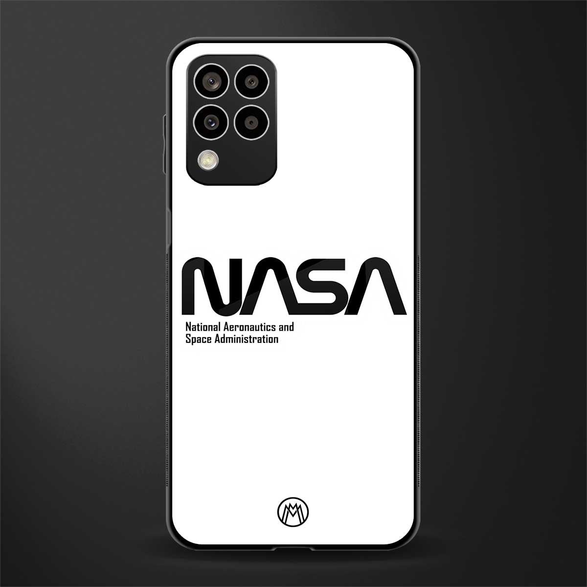 nasa white back phone cover | glass case for samsung galaxy m33 5g