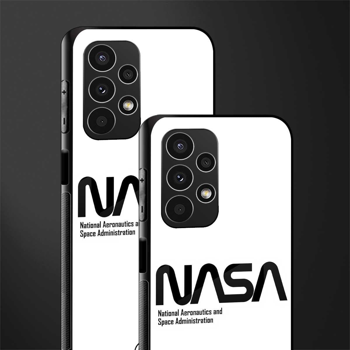 nasa white back phone cover | glass case for samsung galaxy a13 4g